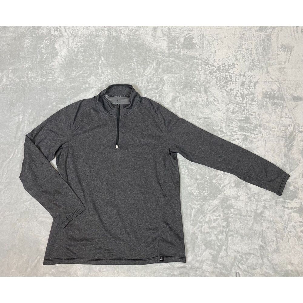 Prana Men's 1/4 Zip Pullover Long Sleeve Shirt Size XL Gray Athleisure Outdoor